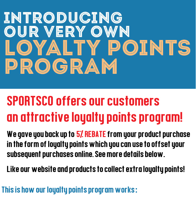 Sportsco Singapore Loyalty Points Program 5% Rebate