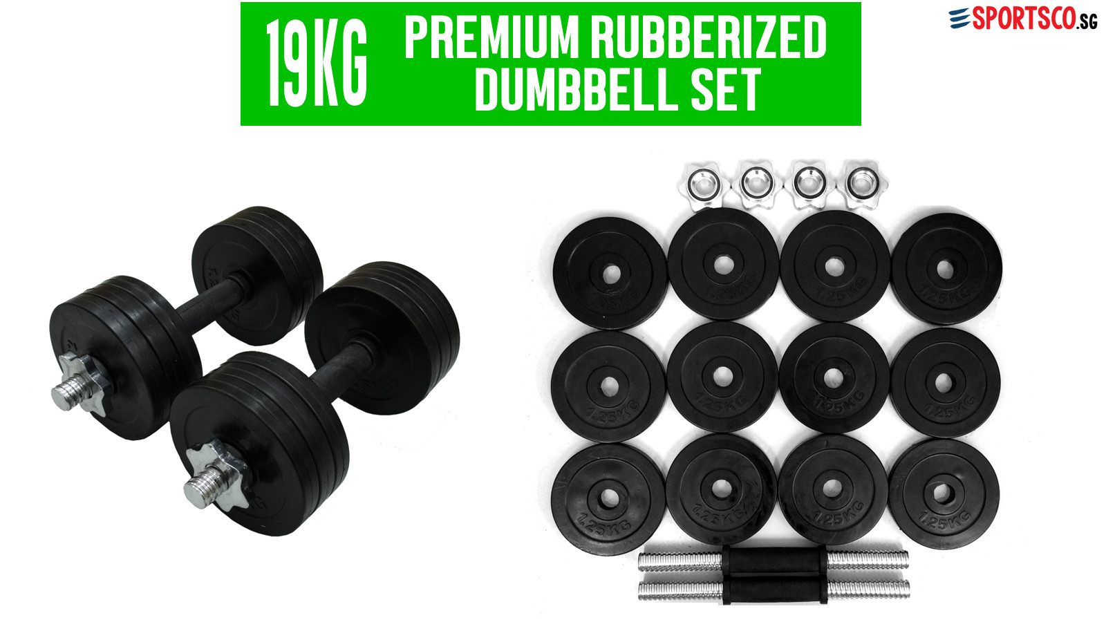 19kg Dumbbell Set