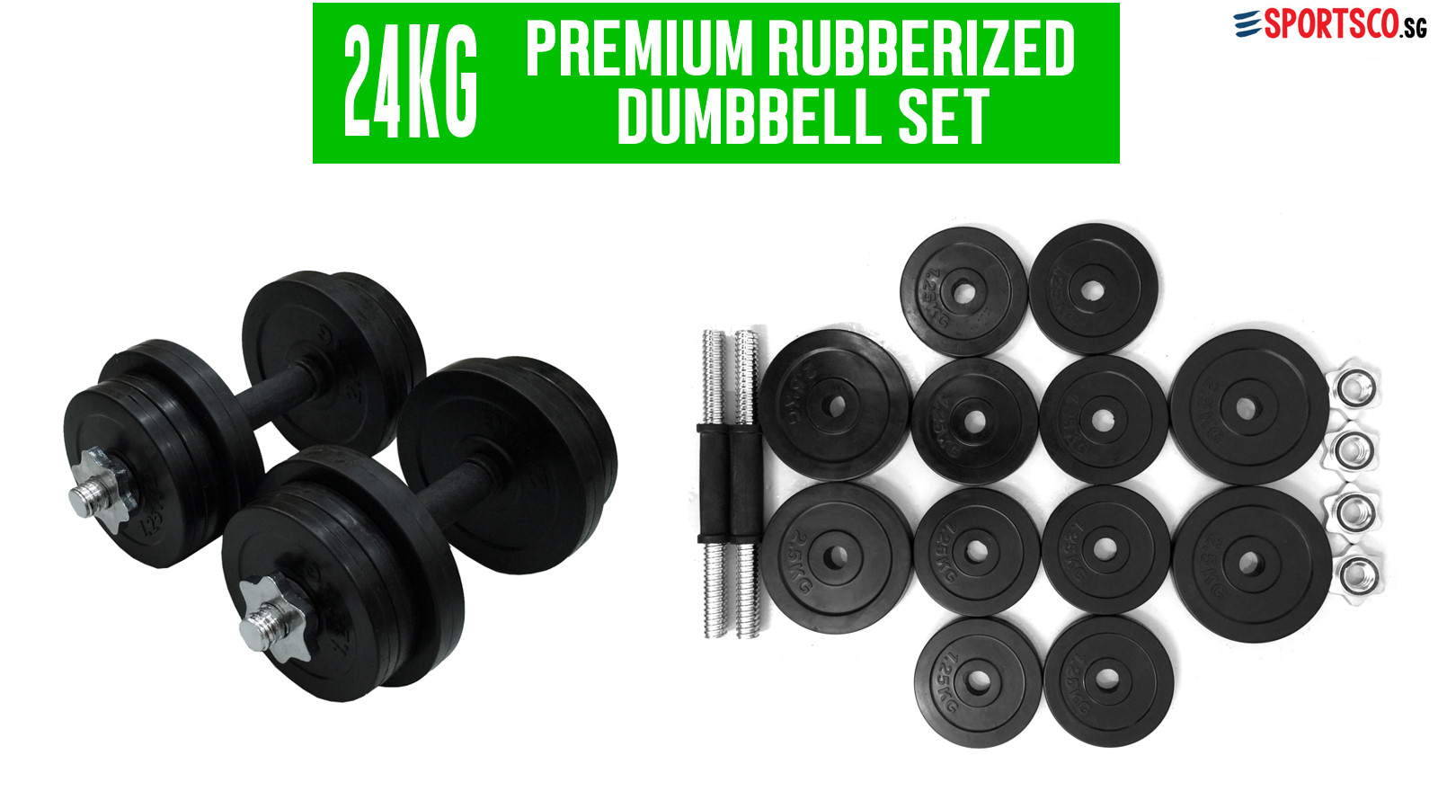 24kg Dumbbell Set